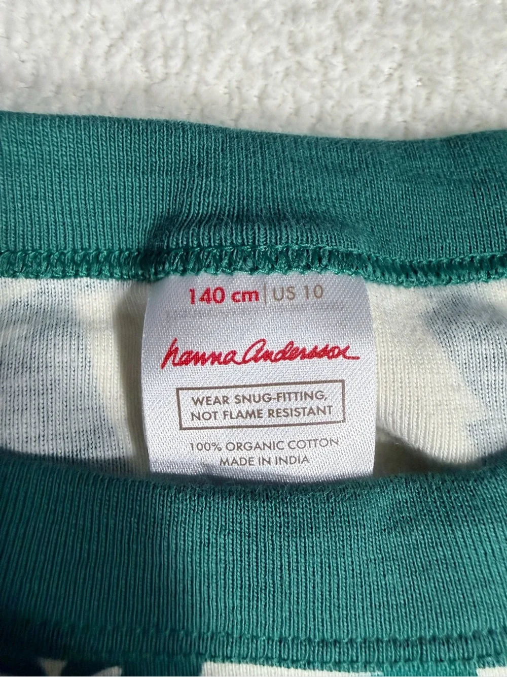 Hanna Andersson Happy Trees On Green Pajama Set | Size 10